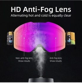 Resim Jokmae Rockbros Buğu Önleyici Parlama Önleyici Kar Snowboard Gözlüğü - Kırmızı Dc 