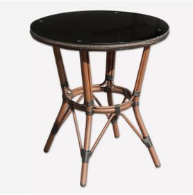 Resim Sunfun Bambu Rattan Masa Bahçe Masası Balkon Masası 