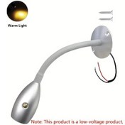 Resim Boatshop1 1 Adet Simli Mryc Esnek Kaz Boyunlu Led Spot Işık 3w Sıcak Işık Dokunmatik Anahtarlı Kısılabilir Renk Sıcaklığı Dc12 24v 