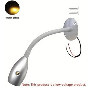 Resim Boatshop1 1 Adet Simli Mryc Esnek Kaz Boyunlu Led Spot Işık 3w Sıcak Işık Dokunmatik Anahtarlı Kısılabilir Renk Sıcaklığı Dc12 24v 