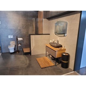 Resim Tahtakale Doğal Ahşap Kaydırmaz Yer Paspası (60*90 Cm.) 