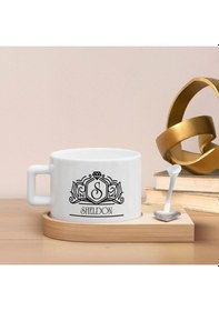 Resim Bk Gift Kişiye Özel İsimli Ahşap Altlıklı Seramik Fincan-10 , Meslek Hediyesi, Yeni İş Hediyesi Kobitmeyen138086 Bk Gift 