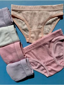 Resim VicTroy Desen Delikli 6 Adet Pamuklu Kız Çocuk Slip Külot 