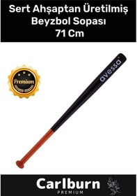 Resim Premium Özel Üretim Mükemmel Kavrayışlı Kırılmaz Kaliteli Ahşap 28 İnc Baseboll Beyzbol Sopası 71 Cm Çok Renkli 