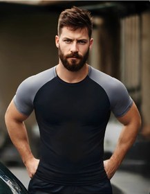 Resim Snapbuy Erkekler Uv Koruyucu Rashguard Sörf Mayo - Denizanası Önleyici Kısa Kollu Yüzme Üstü Chınakahverengi Kahverengi 