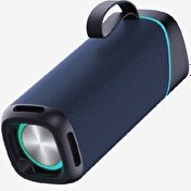 Resim Linktech R125 Premium IPX4 Sertifikalı Işıklı Mavi Bluetooth Hoparlör 