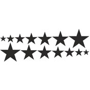 Resim Sıralı Yıldız14'lü Oto Motor Laptop Duvar Folyo Sticker 10 X 3 