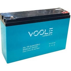 Resim Vole 12v 42 Ah Elektrikli Bisiklet Aküsü Deep Cycle Gel Battery Carbon-x 265 80 170 10,3 Kg 