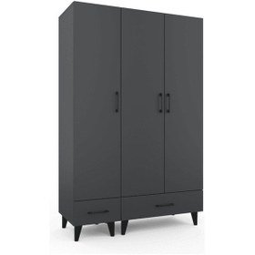 Resim Oslo Gardırop - Antrasit 