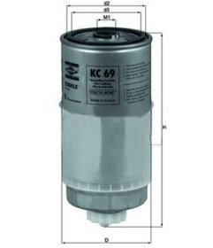 Resim KNECHT KC69 MAZOT FİLTRESİ PASSAT / 80 A4 A6 / S70 1.9 TDI AHH AH 