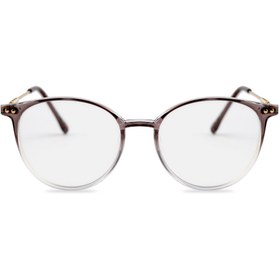 Resim Angel Eyes Yuvarlak Kahve Şeffaf Çerçeveli Bilgisayar Gözlüğü Mavi Işık Koruyucu Şeffaf Lens 