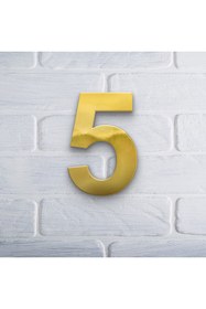 Resim Trend Pleksi Yapışkanlı Pleksi Gold Ayna 5 Numara (10cm Yükseklik) 