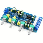Resim NE5532 HiFi Ses Ön Amplifikatörü Ton Kontrol Kartı, Güç Amplifikatörü Ön Amplifikatör Modülü, Tek Güç Kaynağı Sürümü, Cam Elyaf, Mavi LED Ekran, AC/DC Uyumlu, Montaj Gerektirmez, Ofis Kullanımı, ≤36V Çalışma Gerilimi, 4 Terminal Bağlantı Noktası 
