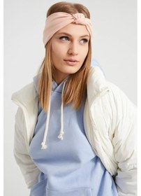 Resim Handmade New Dizayn Butik Bandana Saç Bandı, Ekstra Yumuşak Yerli Kumaş, Şık Rahat Göz Alıcı - Tek Ebat / Pudra Pudra 