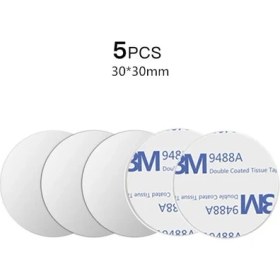 Resim GongtuShop 5 Adet Gümüş 30X30 Tarzı Etiket Metal Plaka Disk Demir Levha Mıknatıs Cep Telefonu Tutucu Için Manyetik Araç Telefonu Standı Sahipleri Için (Yurt Dışından) 