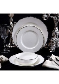 Resim Massimo Victoria Gold 24 Parça Yemek Takımı Beyaz 