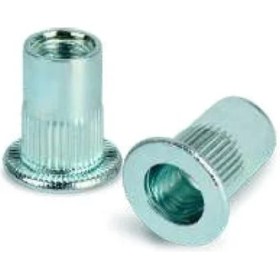 Resim Piton Perçin Silindir Şapkalı Flanş Kafa Çelik Somun Perçin M3 Metrik 3 - 500 Adet 