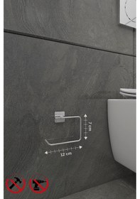Resim Alper Banyo Scilla Yapışkanlı Kare Açık Kağıtlık Tuvalet Kağıdı Askısı 