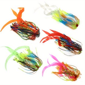 Resim 1 demet/5 demet Silikon Jig Yem Etekleri Balıkçılık Teaserları Hızlı Değiştirme Ahtapot Mürekkep Balığı Etekleri Spinnerbait Buzzer Yem Snapper Tuzlu Su Balıkçılığı Yem Aksesuarları için Yedek Balıkçılık Etekleri 