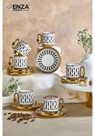 Resim Rio 6 Kişilik Porselen Fincan Takımı Beyaz 