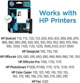 Resim HP 51645AE (45) Yüksek Kapasiteli Mürekkep Kartuş 930 Sayfa, Siyah 