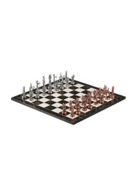 Resim Metal Mısır Satranç Takımı Antik Ve Katlanır Mermer Desenli Mdf A 