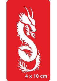 Resim Güçlü Yılan Ejderha Tattoo Geçici Dövme Şablonları Kına Kalıpları 