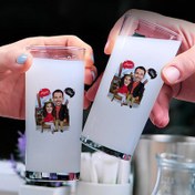 Resim Gemici Çift Karikatürlü İkili Rakı Bardağı Seti 
