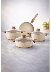 Resim Diez 18 Cm Granit Ezme Tava Cappucıno | Yapışmaz Mini Tava Kahvaltılık, Sote 