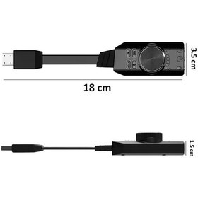 Resim Midex Sg-135 Harici Usb Ses Kartı Gaming Pubg Lol Oyun 7.1 Ses Kartı 