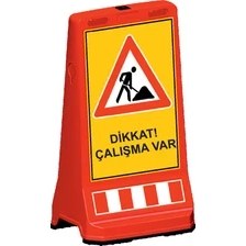 Resim Fm Trafik Ultra Levhali Uyari Dubasi Çalişma Var 90 x 49,5 x 39,5 cm 