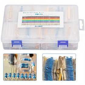 Resim 1450 adet Direnç Kiti, 1 Ohm-1M Ohm 1% 1/4W Metal Film Direnç Çeşitleri DIY Projeleri ve Deneyler için, Piller Olmadan 145 Değer Elektronik Bileşen Kiti, Lazer Olmayan, ≤36V Çalışma Gerilimi 