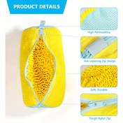Resim Yeniden Kullanılabilir Ayakkabı Temizleme Çantası - Dayanıklı Nylon Fermuar, Gürültü Azaltıcı Polar Astar, Çamaşır Makinesine Uygun, Anti-Açma Tasarımı ile Günlük ve Spor Ayakkabıları Korur, Yumuşak Şönil Kumaş, Çamaşır Aksesuarı, Çamaşır Torbaları 