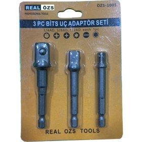 Resim Real Özs 3 Parça Bits Uç Adaptör Seti ÖZS-1005 