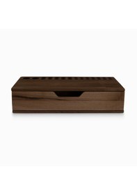 Resim Woodsaka Reka Mini Çekmeceli Kalemlik Organizer - Ceviz Ağacından 