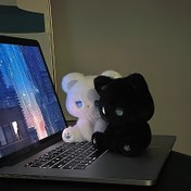 Resim 2 Adet Sevimli Hayvan Karikatür Peluş Kedi Oyuncak - Tüm kedi boyutları ve türleri için uygun, ısırma direnci ve çiğneme dayanıklı, evcil kedilerin eğlencesi, ev dekorasyonu ve iç mekan oyun arkadaşlığı için mükemmel 