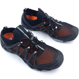 Resim Humtto HT620829A Outdoor Plaj Deniz Aqua Fileli Siyah Erkek Spor Sandalet Ayakkabı 