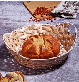 Resim Rattan Ekmeklik Ekmek Sepeti Yuvarlak 30cm Kahverengi 