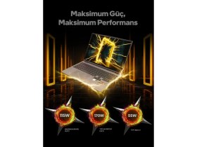 Resim Game Garaj Slayer R7T-5050 C2 Amd Ryzen 7 8840HX 32GB Ram 1tb SSD RTX5050 16" Qhd+ 180Hz IPS Freedos Gaming Laptop 