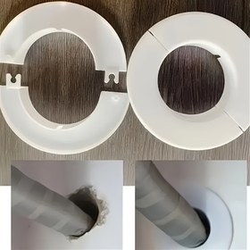 Resim 2 adet Klima Deliği Kapak, Duvar Deliği Gizleme, Dekoratif Halka Kapak, Kolay Kurulum 