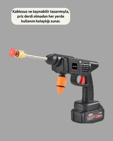 Resim Zengemtx Tek Bataryalı 48v Şarjlı Basınçlı Yıkama Makinesi 