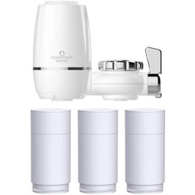 Resim Greentech Water UF Membran Filtreli Musluk Ucu Arıtıcı / 3 Adet UF Membran Filtreli Kartuş / GW-D01P2 