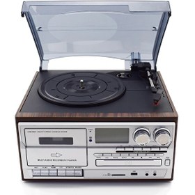 Resim Knstar KN-110 Bluetooth Kumandalı CD'li Kaset USB Radyo 33-45-78 Uyumlu Pikap 