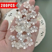 Resim 200 Adet Pırlantalı Akrilik Çiçek Boncukları, 15mm DIY Takı Yapım Aksesuarları, Bileklik, Küpeler ve El Sanatları için Boncuk Kapakları 
