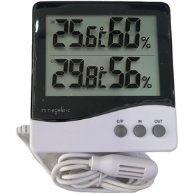 Resim Tt Technic Th060h Termometre İç Dış Sıcaklık Nem Hava Durumu Ölçe N11.663 