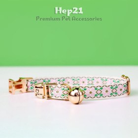 Resim Cat Collar Velvet Cat Collar with Bell 015263 - fuchsia / L 