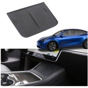 Resim Tesla Model Y / Model 3 Tpe Plastik Telefon Şarj Pedi, Siyah Renk 