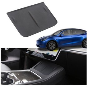 Resim Tesla Model Y / Model 3 Tpe Plastik Telefon Şarj Pedi, Siyah Renk 