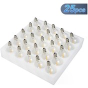 Resim Pazly 25 Adet Su Geçirmez Led Ampul Seti - 2200k Sıcak Beyaz Işık - Bahçe Ve Parti Dekorasyonu İçin 