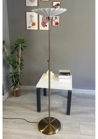 Resim Beyaz Lambader Modern Dekoratif Metal Oturma Odası Çalışma Odası Beyaz 